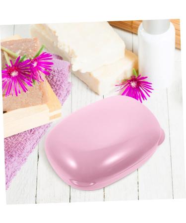 Anneome 2pcs Soap Box Bathroom Soap Holder Container with Lid Plastic Containers Soap Bar Bathroom Supplies Bar Soap Holder To Go Shower Soap Container Pink or Travel Soap Dish With Cover Pink 11.5X8X5CM - Buy Online on SooperMarket.com