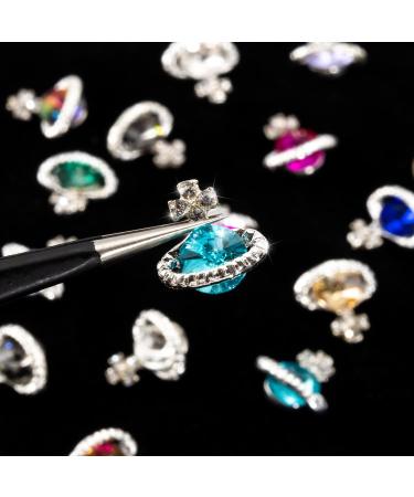 Noverlife 36PCS Planet Nail Charms: 3D Saturn Crystal Diamonds for Sparkling Manicure Decor - Buy Online on SooperMarket.com