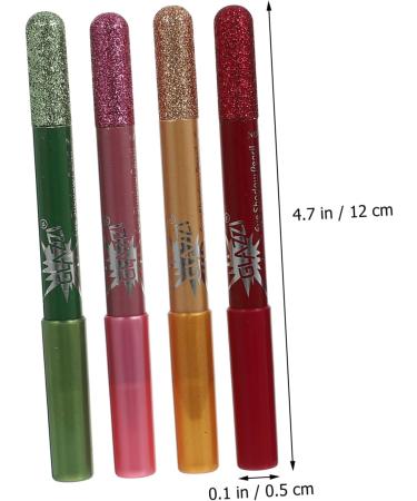 BELLIFFY 12pcs Pearlescent Eyeshadow Pencil Shimmer Eyeliner Waterproof Eyeshadow Glitter Crayons Wood - Buy Online on SooperMarket.com