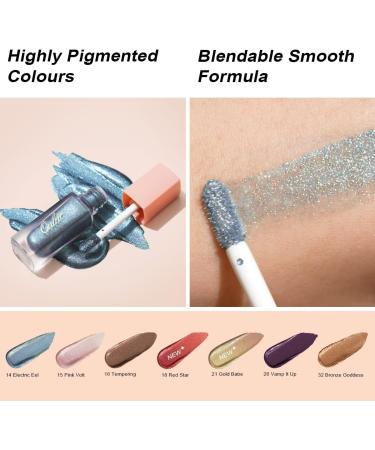 Oulac Liquid Glitter Eyeshadow - Metallic Baby Pink Shimmer Eyeliner, Vegan & Cruelty-Free - Pink Volt (15) - Buy Online on SooperMarket.com