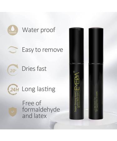 Emeda Black Eyelash Glue 5ml | Fast-Drying Latex Adhesive for Strip & DIY Lashes | Cluster Eyelash Glue (0.17oz) - Buy Online on SooperMarket.com