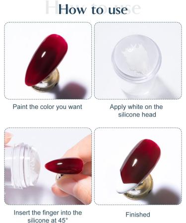 EBANKU Clear Nail Stamper Set with Scrapers - 3 Silicone Jelly Stampers, 3 Replaceable Heads - Manicure Tools - Buy Online on SooperMarket.com