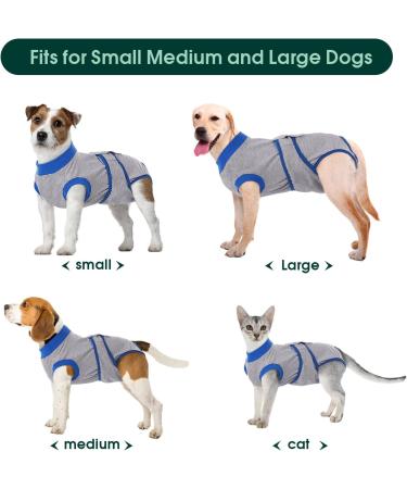 Kuoser Dog Recovery Body Suit for Male Dogs - Post-Surgery Protective Wear Breathable Leak-Proof Anti-Licking - Size XL Gray (1 Pack) - Buy Online on SooperMarket.com
