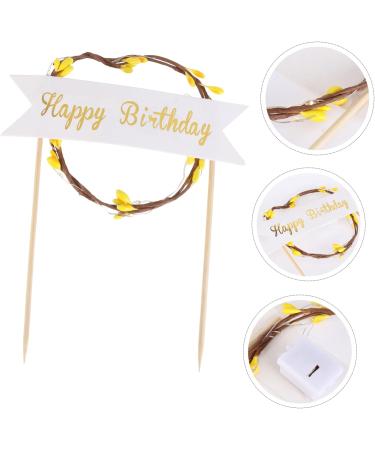 OFFSCH Cake Picks Led Birthday Signs Birthday Cupcake Topper Cake Toppers Wedding Cupcake Topper Wedding Topper Dessert Picks Sandwitch Stick Cake Pick Topper Sandwich Bar Beautiful - Buy Online on SooperMarket.com