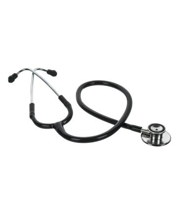 EISCO Student Stethoscope - 22"L PVC Tubing - Stainless Steel Binaural - Includes Spare Eartips & Diaphragm Cover