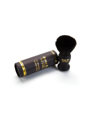 Satin Tip Pure Shave Brush - Synthetic Black Bristles Soft Touch & Case | International Shipping Available - Buy Online on SooperMarket.com