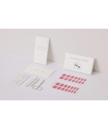 Danni & Toni 28 Glamour Gel Nail Stickers - Salon-Quality Semi-Cured Nail Wraps in Light Pale Violet Red - Buy Online on SooperMarket.com