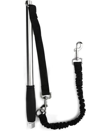T Tocas Stainless Steel Bicycle Dogs Leash - Walk & Ride with Hands Free Pet Training Lead Comfortable Silicone Handle Black Handle - Buy Online on SooperMarket.com