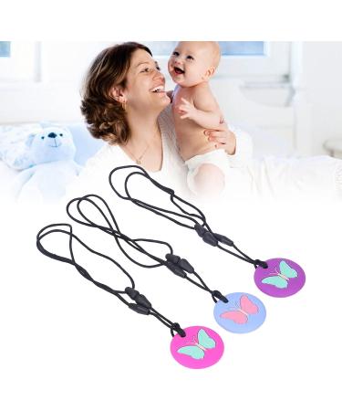 Alomejor Silicone Teething Toys for Babies - 3pcs Necklace Cute Pattern Soft Sensory Chewing Chain for Newborns - Portable and Safe - Buy Online on SooperMarket.com