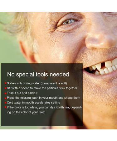 Filling Heat Beads | Instant Veneer Dentures & Temporary Tooth Repair Material (50g) - Fast International Shipping - Buy Online on SooperMarket.com
