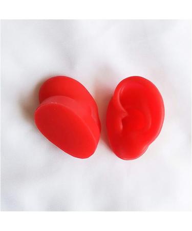 Red Silicone Ear Template - Flexible Silicone Silicone Ear Model for Acupuncture Practical Ear Picking Studs Earring Display Accessories - Buy Online on SooperMarket.com