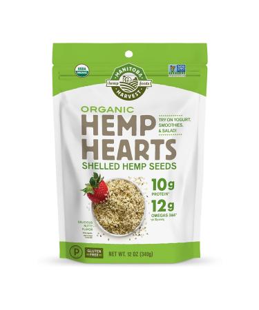 Manitoba Harvest Organic Hemp Hearts Shelled Hemp Seeds Vegan - 12 Oz.