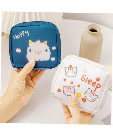 2pcs Napkin Storage Bag Zippered Wallets for Women | Mini Wallet & Makeup Bag Set | Large-capacity Menstrual Pad Pouch Coin | Ladies Wallets & Coin Purse - Buy Online on SooperMarket.com