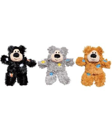KONG Softies Patchwork Bear Cat Toy (Assorted Designs)