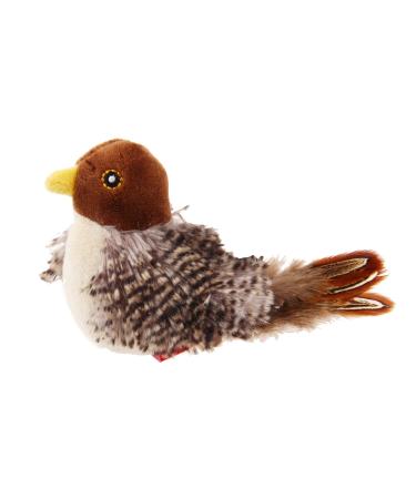 Suhaco Interactive Cat Feather Toys Melody Chaser Chirpy Bird Cat Toys for Cats Plush Cat Toys for Indoor Cats Adult Funny Squeak Kitten Toys for Boredom