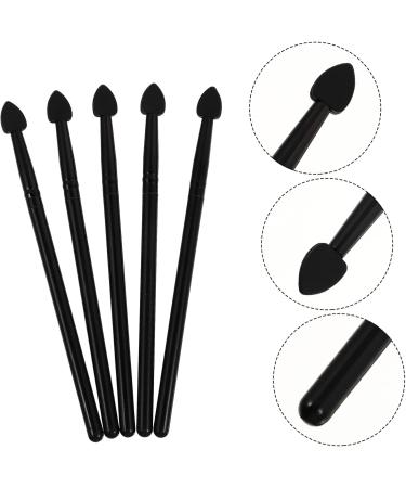 PLAFOPE 5pcs Silicone Eyeshadow Brush Cream Applicator Lip Balm Creamy Aluminum Cosmetic Eye Shadow Brush 13x1cm Black - Buy Online on SooperMarket.com