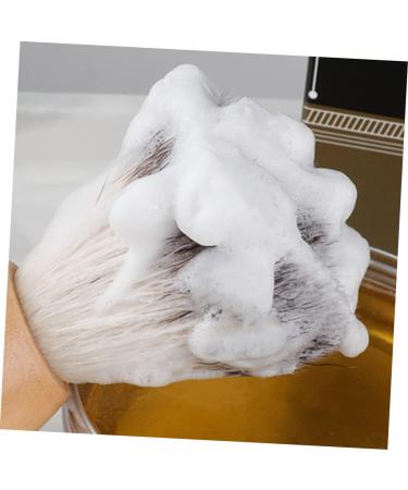 Beavorty Shaving Foam Bowl & Badger Brush Set - Essential Men's Grooming Kit for Travel | Black 12x8.5cm - Buy Online on SooperMarket.com