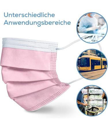 Buy Beurer MM 15 OP Mask Type IIR - 3-Layer Medical Face Mask (Pink 20 Pack) | EU Made Protects Against Droplets & Microorganisms | Fast International Shipping - Buy Online on SooperMarket.com