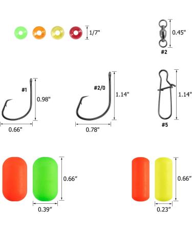Dr.Fish 200PCs Pompano Rig Making Kit | Surf Fishing Rig Accessories | Saltwater Bottom Rig Parts with Circle Hooks, Beads, Swivels, and Snaps - Buy Online on SooperMarket.com