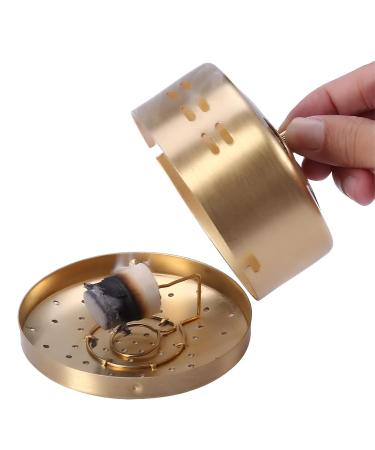Adjustable Copper Moxibustion Box - 3 Corridors Thickened Acupuncture Moxa Burner Holder Temperature Control for Elderly Care - Buy Online on SooperMarket.com