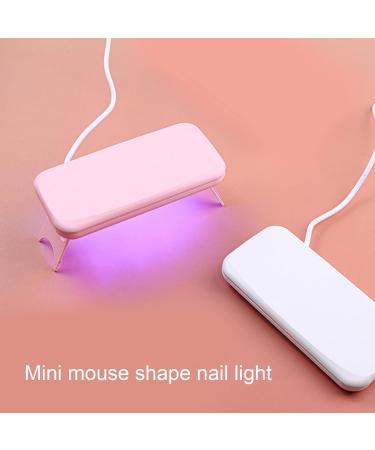 3Pcs Mini Nail Dryer Professional Nail Light Curing Gel LED Dryer Mouse Shape LED Nail Lamp Portable Nail Lamp Gel Polish Light for Nail Salon Home Travel (Roseate) - Buy Online on SooperMarket.com