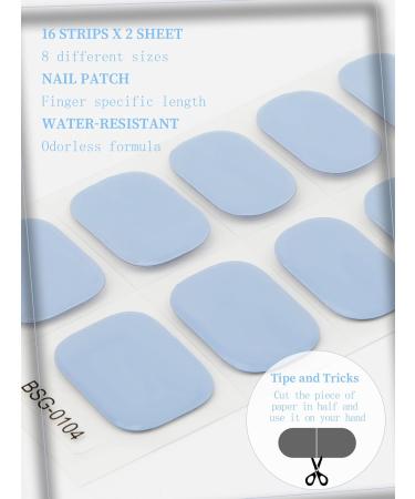 Kalolary 32PCS Cured Gel Nail Polish Strips Adhesive Full Wrap Gel Nail Art Sticker Waterproof Gel Nail Wrap Stickers with Nail File and Stick(UV/LED Lamp Required) (Grey) - Buy Online on SooperMarket.com