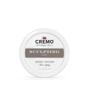 Cremo Premium Barber Grade Hair Styling Sculpting Clay, High Hold, Matte Finish, 4 Oz