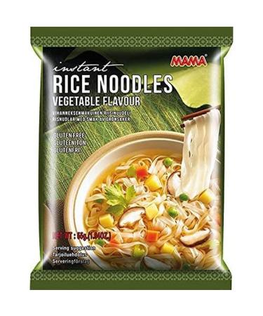 Mama Instant Rice Noodles Vegetables Gluten-free instant rice noodles oriental style Authentic Thai cooking 24 x 55 g