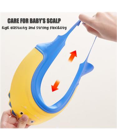 Kids Shower Cap: KAMHBE Baby Shower Cap Shield - Adjustable Crown Hair Washing Shampoo Shield for Eyes, Ears, and Face - Yellow Monster Design - Buy Online on SooperMarket.com