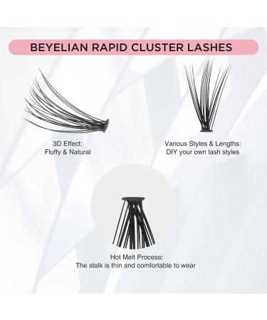 BEYELIAN DIY Eyelash Extension Kit | Cluster & Individual Lashes with Glue and Tweezers | 3D Cluster Lash Extensions (0.07mm 10/20 roots) - 240Pcs - 0.10 20Roots - Buy Online on SooperMarket.com