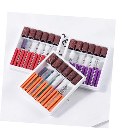 POPETPOP 1 Set Nail Gel Electrical Tools Acrylic Nail Tools Pedicure Bits Nail Art Equipment Nail Drill Heads Nail Drill Bits 5 Piece Set Grinding Head Nail File Brightener Purple Grid 4.50X0.30X0.30CM Purple - Buy Online on SooperMarket.com