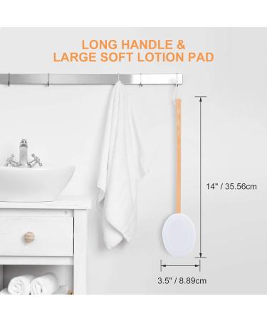 MAQUITA 2 in 1 Back Cream Applicator & Body Brush with Long Handle | Self-Application Back Scrubber with 3 Pads | Portable & Convenient for Travel - Buy Online on SooperMarket.com