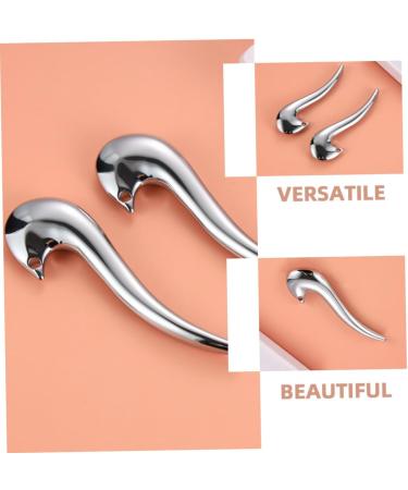 Beavorty 2pcs Metal Acupuncture Stick Eye Massager Tool Facial Massagers for Women Acupoint Massager Eye Scraping Massager Eye and Nose Massager Eye Roller Eyes Scraper Zinc Alloy 10.00X3.20X3.00CMx2pcs Silverx2pcs - Buy Online on SooperMarket.com