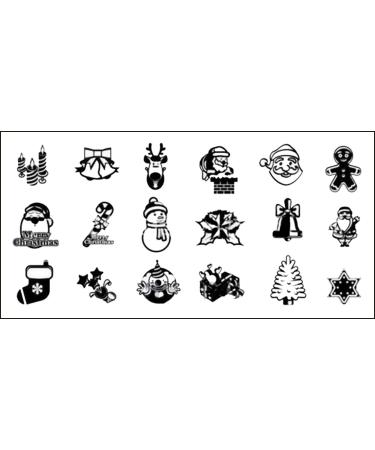 Stamping stencil plate Christmas X-mas frost flower Santa Claus XLR15 nail art nail design