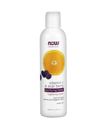 Now Foods Solutions Purifying Toner Vitamin C & Acai Berry 8 fl oz (237 ml)