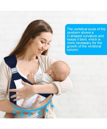 Vicloon Baby Sling Carrier for Newborns | Soft & Breathable 3D Mesh | Adjustable Buckles | Up to 20 kg | Blue Lattice Style - Buy Online on SooperMarket.com