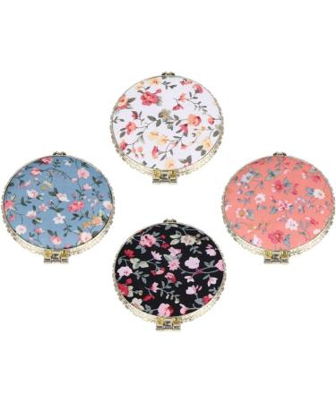 FRCOLOR 12pcs Floral Mirror Purses Women's Double-Sided Makeup Clutch - Portable Travel Vanity Gift for Girls - Buy Online on SooperMarket.com