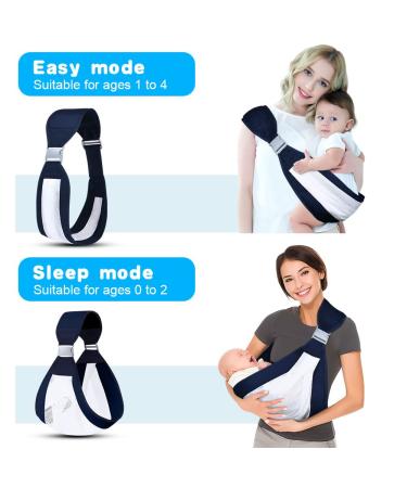 Vicloon Baby Sling Carrier for Newborns | Soft & Breathable 3D Mesh | Adjustable Buckles | Up to 20 kg | Blue Lattice Style - Buy Online on SooperMarket.com