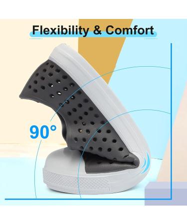 QLZ Kids Water Shoes - Slip-on Anti-Slip Beach Sandals for Boys & Girls - Lightweight & Quick Dry - Grey - Sizes Toddler to Big Kid - Buy Online on SooperMarket.com