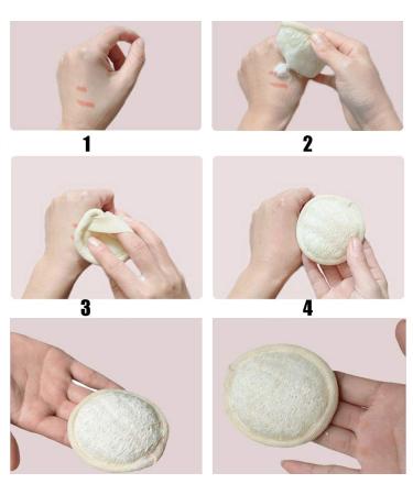 Natural Loofah Exfoliating Facial Pads - 10 Pack | Face Scrubber for Men & Women | Bath Spa Cleansing | 3.15 Inches Dia - Buy Online on SooperMarket.com