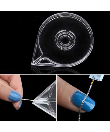 JIAHAO 2Pcs Gold/Silver Striping Tape Line Nail Art Decoration Sticker Set with Dispensers - DIY Nail Tip Design - Buy Online on SooperMarket.com