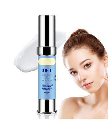 5 in 1 Moisturiser Face Women 24-Hours Hydration Anti Wrinkle Face Cream Anti Redness Cream for Face Anti Aging Face Cream with Vitamin C Nicotinamide Spot Cream Fast-Absorbing &Non-Greasy Formula