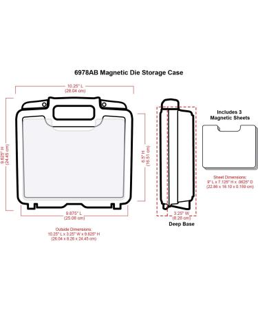 ArtBin 6978AB Magnetic Die Storage Case with 3 Sheets - Portable Craft & Die Organizer - Buy Online on SooperMarket.com