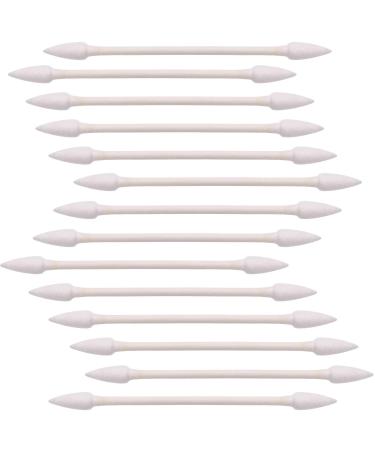 600 Pieces Cotton Swabs Double Precision Cotton Tips with Paper Stick 200 Count (Pack of 3)