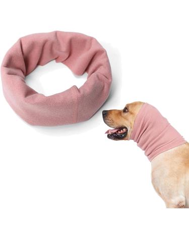 Dog Snood Dog Earmuff for Dog Neck Dog Head Wrap Pet Ears Warmer for Noise Protection Pink Elastic Dog Ear Covers for Shower Grooming Anxiety Relief Ear Defenders Noise for Puppy