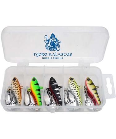 Njord Kalastus Jig Spinner Set 2023 - 5-Piece 20g UV-Active Lead Head for Perch Pike Zander & D bel | Colorful Trigger Hook | International Shipping - Buy Online on SooperMarket.com