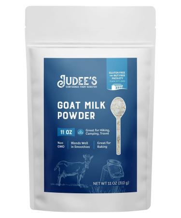 Judee s Goat Milk Powder 11 oz - Blends Well in Smoothies and Great for Baking - Convenient for Travel Hiking and Camping - Non-GMO Gluten-Free and Nut-Free Goat Milk 11 Ounce (Pack of 1)