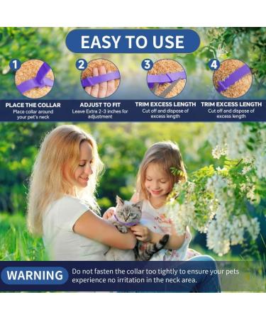 YOTANGO Cat Collar Repellent 4 Pack Cat Collar-Built-in Pant-Based Formula Strong Repellency Slow Release Pleasant Aroma Waterproof (PurpleGrey) - Buy Online on SooperMarket.com