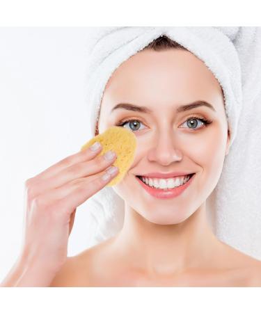 Baluue Natural Facial Sponge Round Cleansing Sponge Cosmetic Removal Sponge Portable Sponge for Facial Cleansing Exfoliating Makeup Removal - Buy Online on SooperMarket.com