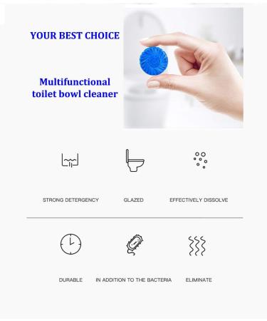 Eco-Friendly Toilet Bowl Cleaner and Deodorizer BigbigHouse Automatic Toilet Tank Flush Cleaner Pucks Blue Tablets Keep Your Bathroom Fresh Clean and Sanitary-6 Pack - Buy Online on SooperMarket.com